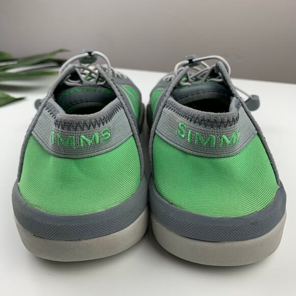 Simms Current Water Shoes Green Grey Bungee Lace Women's 6.5 - Picture 11 of 12